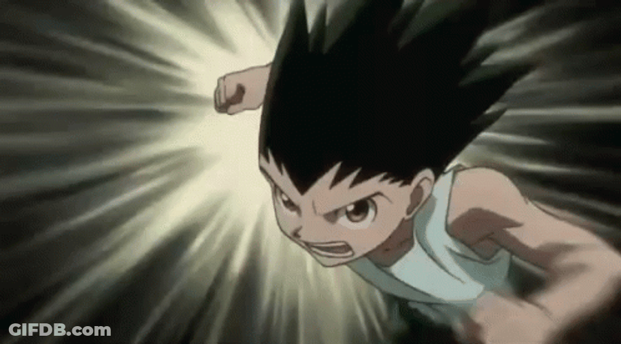 Gon Freecss Punching His Enemy In Hunter X Hunter GIF