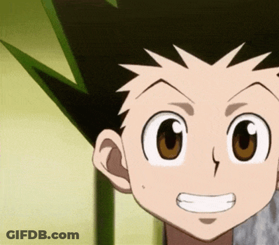 Gon Freecss Smiling Awkwardly Hunter X Hunter GIF