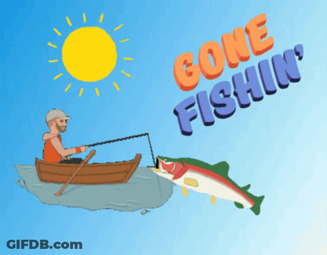 Gone Fishing Animation GIF
