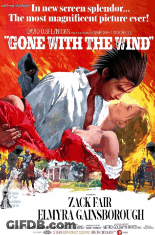 Gone With The Wind Poster Starring Zack Fair Elmyra Gainsborough GIF