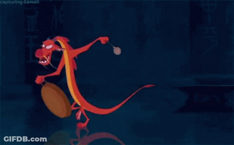 Gong Mushu Mulan Animated Movie GIF