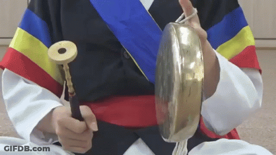 Gong Traditional Korean Instrument GIF