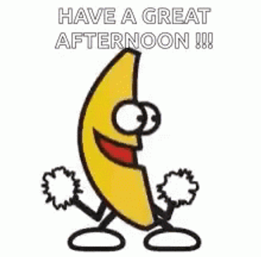 Good Afternoon Banana Dancing GIF