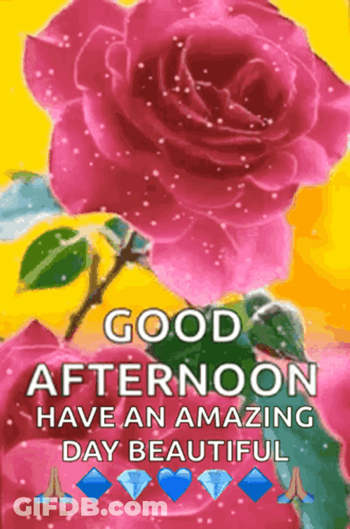 Good Afternoon Happy Monday Falling Glitters GIF