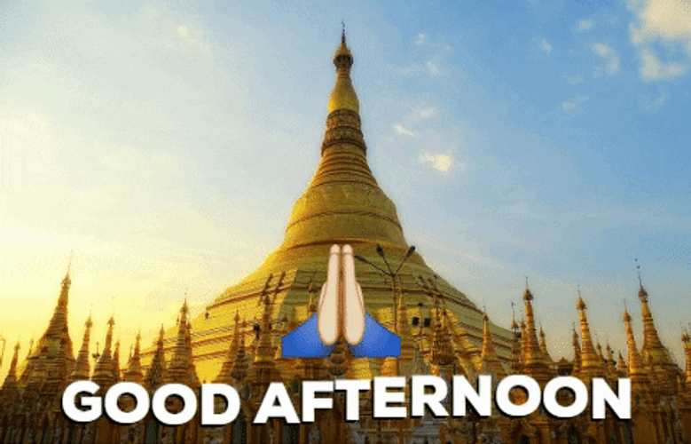 Good Afternoon Happy Monday Praying Hands Emoji GIF