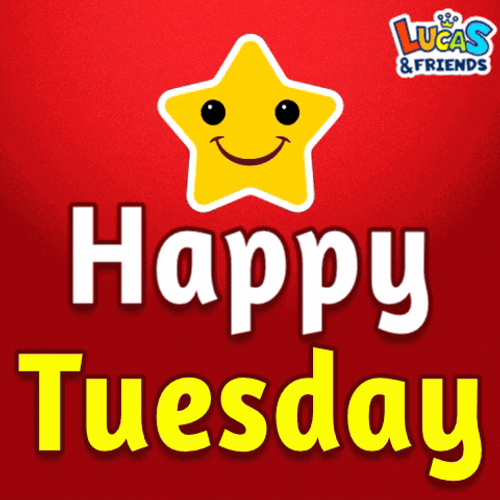 Good Afternoon Happy Tuesday Typing Effect Artwork GIF