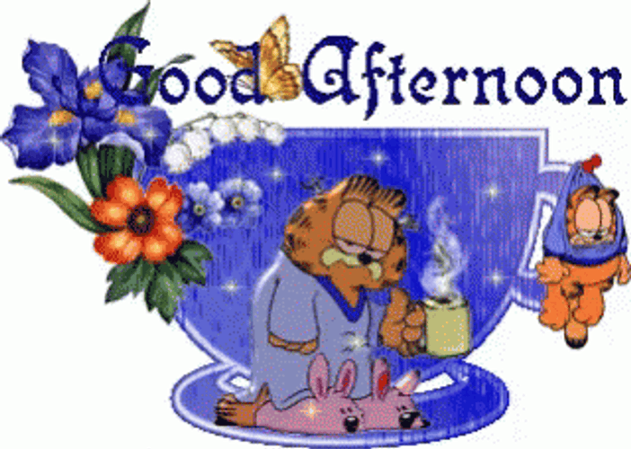Good Afternoon Sleepy Garfield GIF