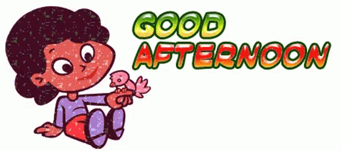 Good Afternoon Vibrant Girl GIF