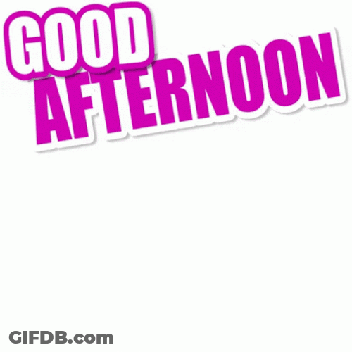 Good Afternoon Waving Bunny Sticker GIF