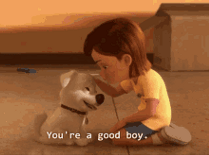 Good Boy Bolt Hug GIF