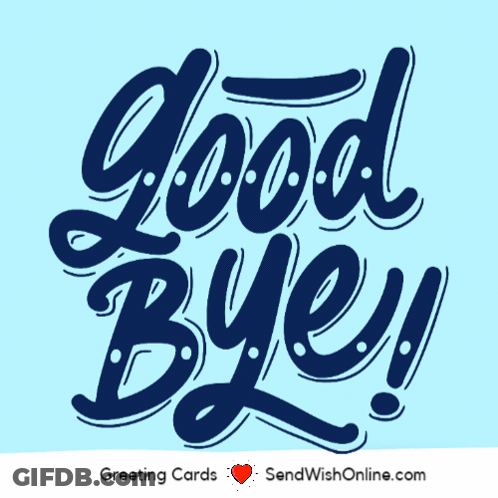 Good Bye Greeting Card GIF