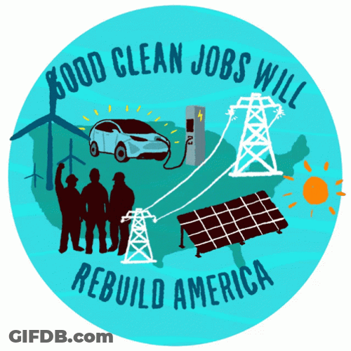 Good Clean Jobs Will Rebuild America Solar Panels GIF