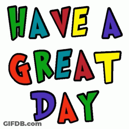 Good Day Colorful Animated Text GIF