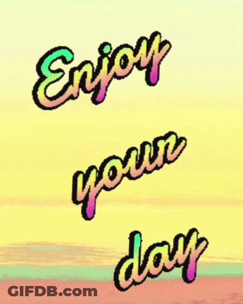 Good Day Enjoy Neon Vaporwave GIF