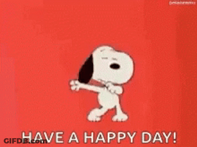 Good Day Happy Birthday Snoopy Dance GIF