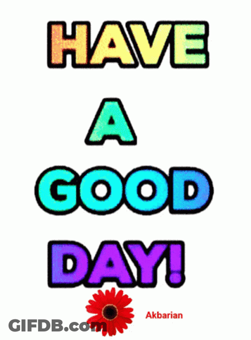 Good Day Neon Colors Animated Greeting GIF