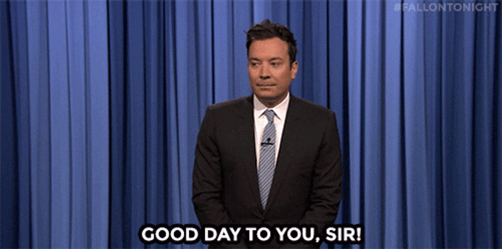 Good Day Sir Greeting Jimmy Fallon GIF