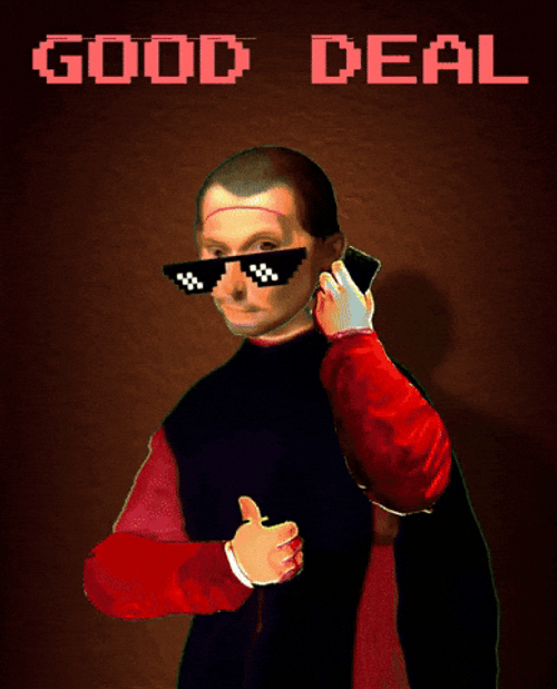 Good Deal Animated Niccolo Machiavelli Dancing GIF
