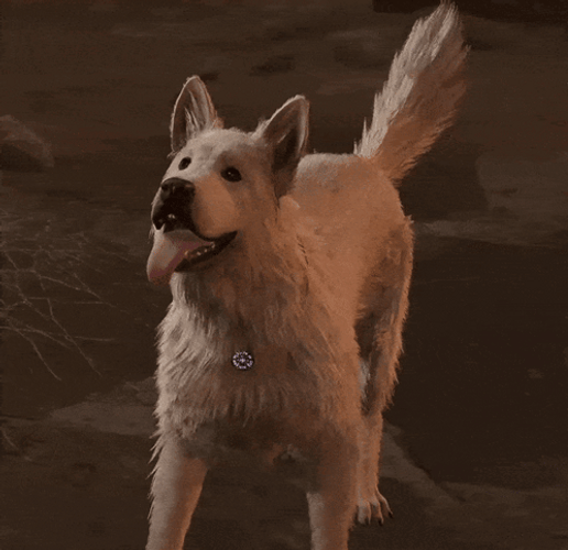 Good Dog Computer Generated Image Wagging Tail GIF
