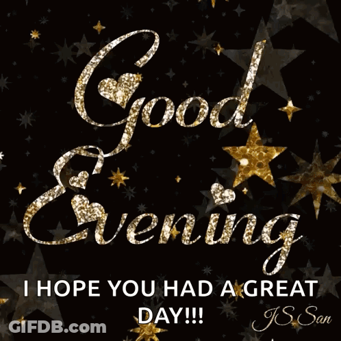 Good Evening Gold Stars GIF