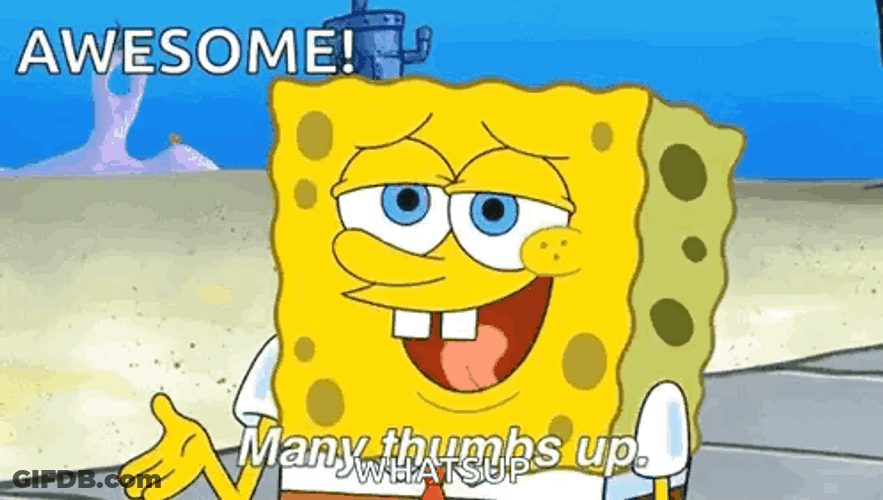 Good Job Meme Spongebob Many Thumbs Up GIF
