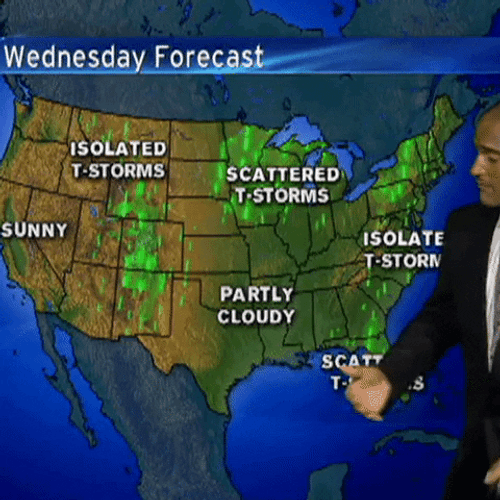 Good Looking Black Weatherman Giving Forecast GIF