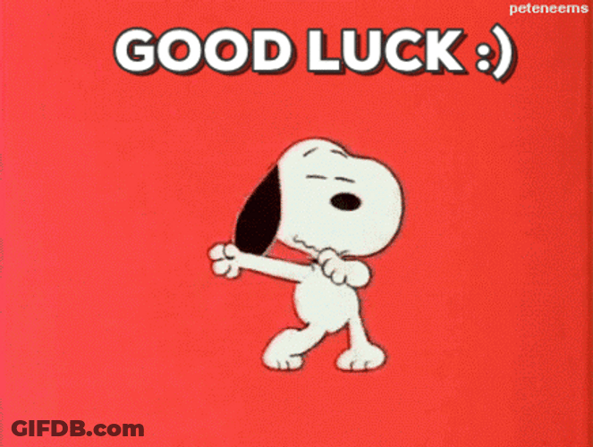 Good Luck Dancing Snoopy GIF