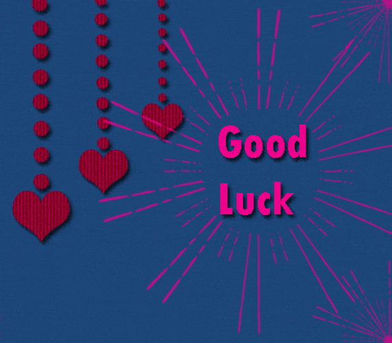 Good Luck Hearts Girly Aesthetic GIF