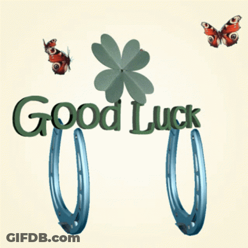 Good Luck Horseshoes And Butterflies GIF