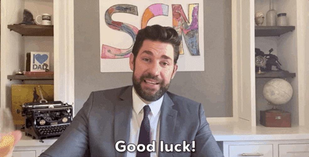 Good Luck John Krasinski GIF