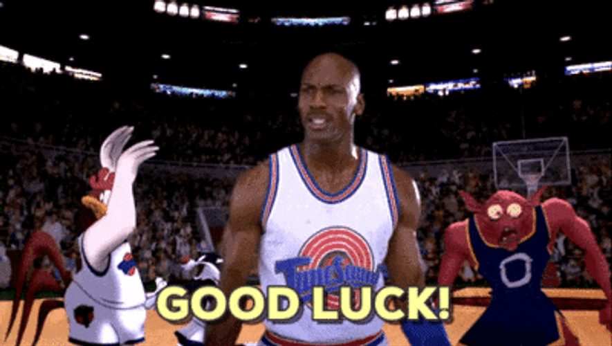 Good Luck Michael Jordan Space Jam GIF