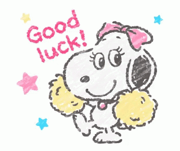 Good Luck Peanuts Belle Cheer GIF