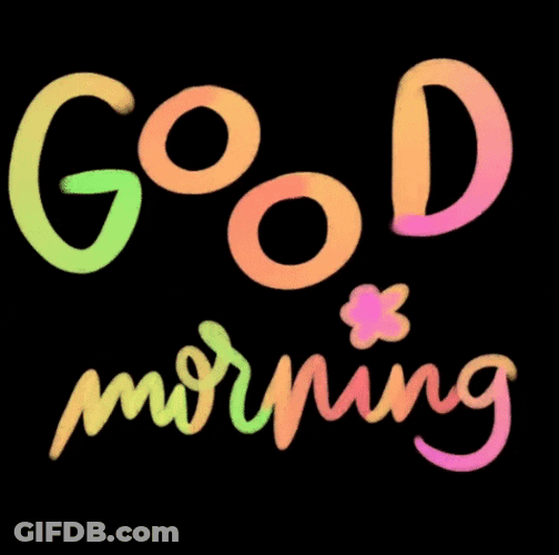 Good Monday Rainbow Text GIF