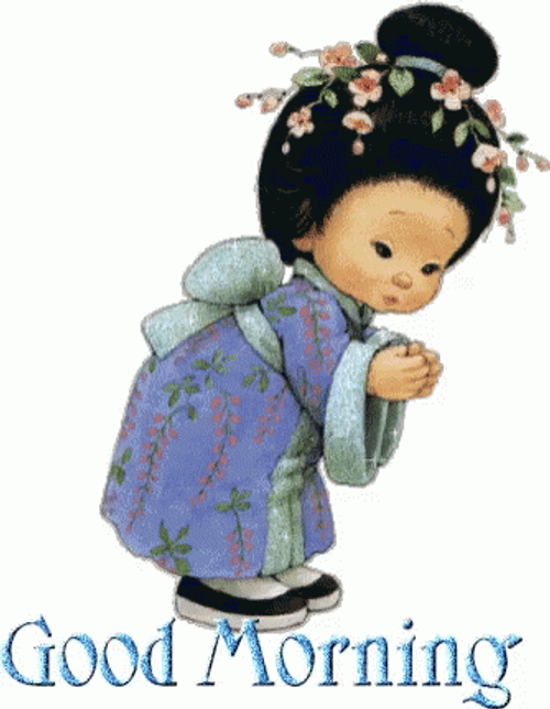 Good Morning Animated Ancient Girl GIF