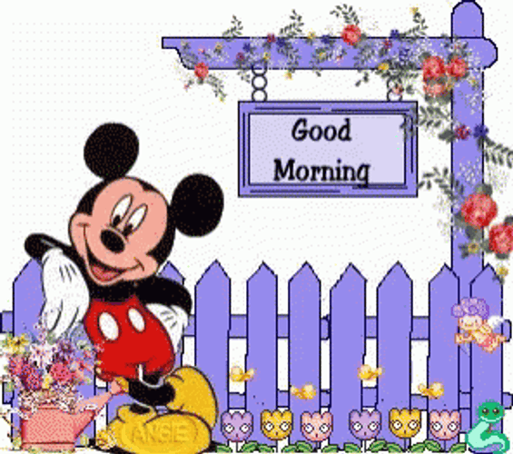Good Morning Animated Mickey Mouse GIF