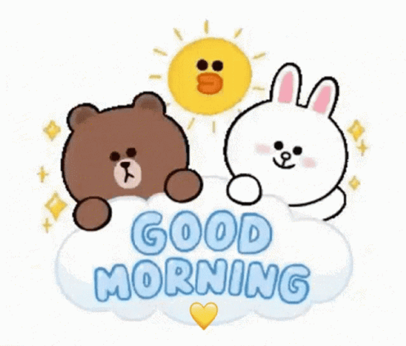 Good Morning Animated Sunshine Bears GIF