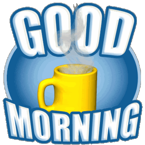 Good Morning Animated Yellow Cup GIF