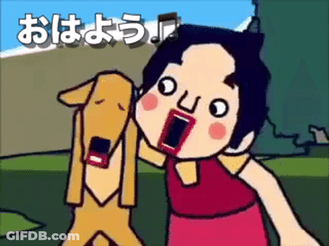 Good Morning Anime Cute Dog Japanese Tandem GIF
