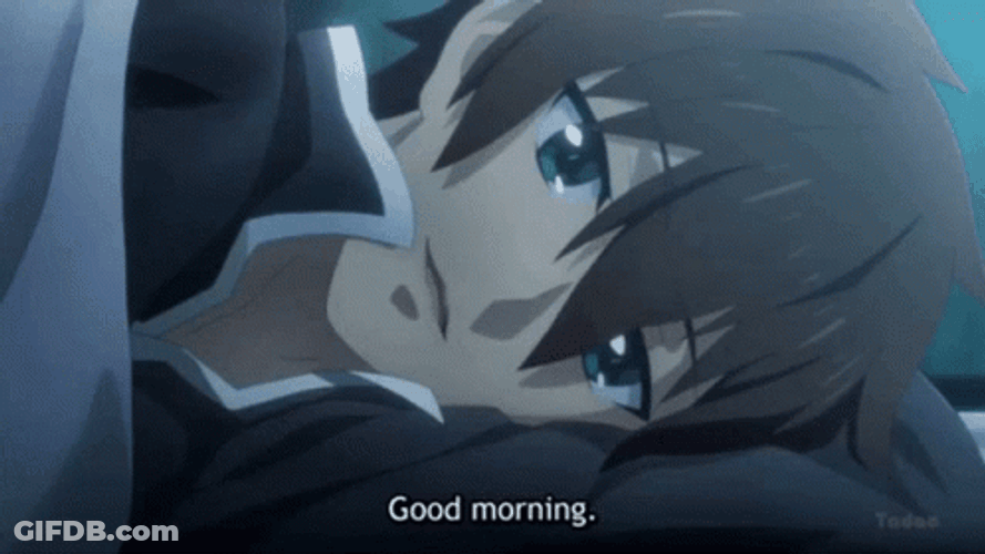 Good Morning Anime Handsome Sweet Greeting GIF