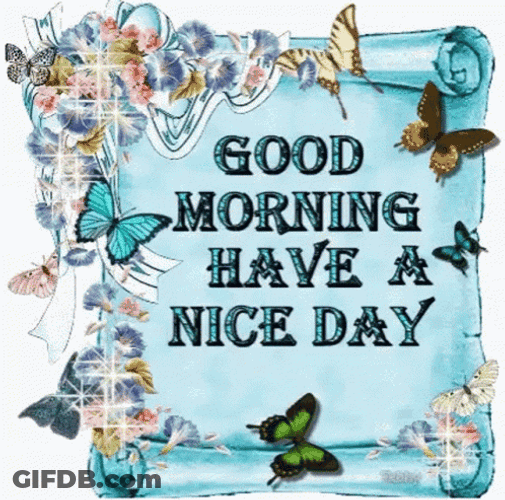 Good Morning August Butterflies GIF