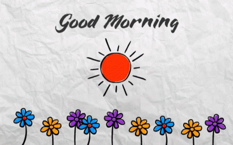 Good Morning August Dancing Flowers GIF