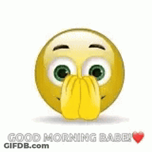 Good Morning Babe Emoji GIF