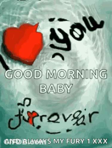 Good Morning Baby And Fury Greeting Card GIF