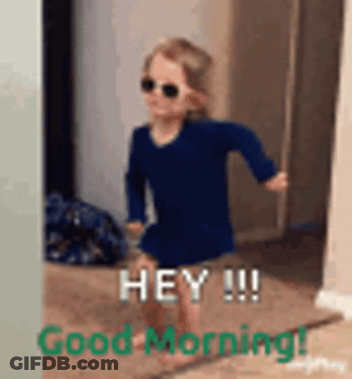 Good Morning Baby Girl Dancing GIF