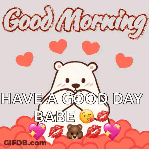 Good Morning Bear Greeting Card GIF