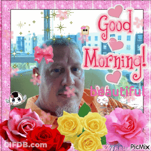 Good Morning Beautiful Roses GIF