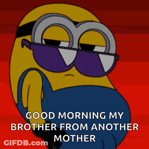 Good Morning Brother Despicable Me Minion Dancing GIF