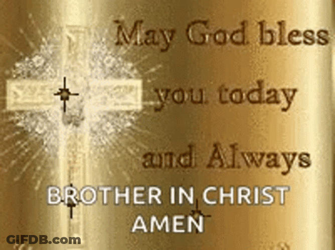 Good Morning Brother Sparkling Cross GIF