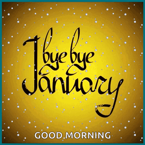 Good Morning Bye January Hello February GIF