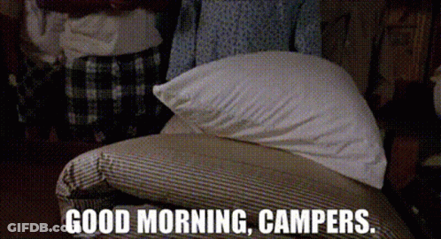 Good Morning Campers Pillows GIF
